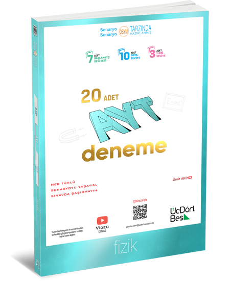 345 - AYT 20 li Fizik Deneme - GÜNCEL BASKI resmi