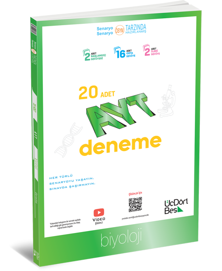 345 - AYT 20 li Biyoloji Deneme - GÜNCEL BASKI resmi